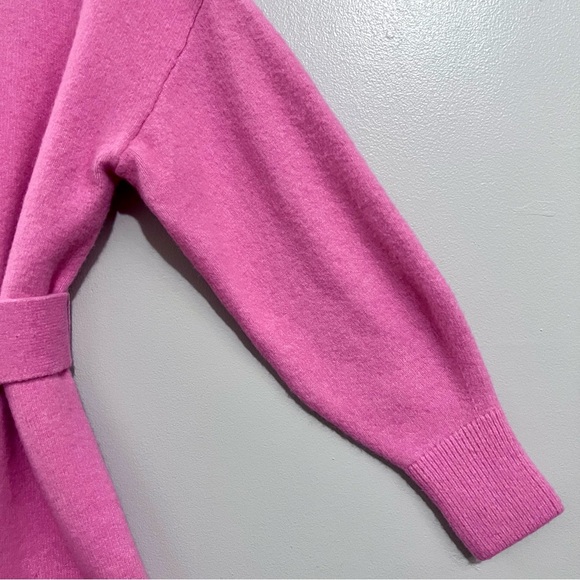 NWT Los Angeles Atelier & Other Stories Barbie Pink Knit Sweater Belted Dress - Picture 9 of 16